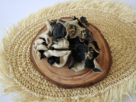 brown ear fungus. mushroom ingredientsの写真素材