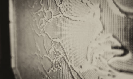 worm winter glassの写真素材