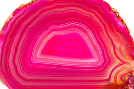 Macro mineral stone Pink Agate breed a white background close upの写真素材