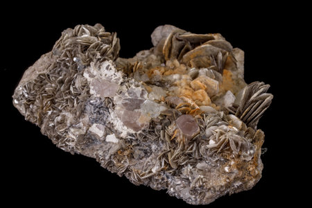 macro mineral stone Topaz on a black background close upの写真素材