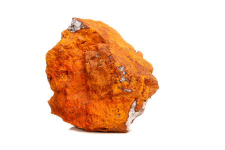 Macro mineral stone crystals Hemimorphite rock on a white background close-up