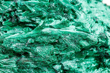 Macro mineral stone plisoviy, plush, satin malachite on a white background close-upの写真素材