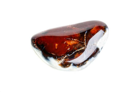 Macro mineral stone Cornelian on a white background close upの写真素材
