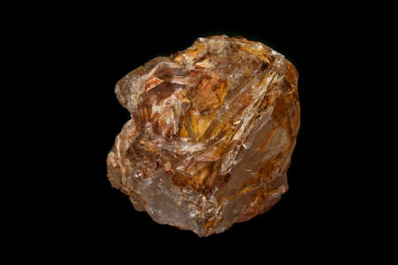 Macro mineral stone Fenster Quartz Crystal on a black background close upの写真素材