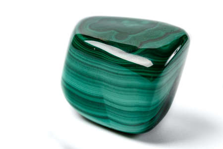 Macro Malachite mineral stone on white background close upの写真素材