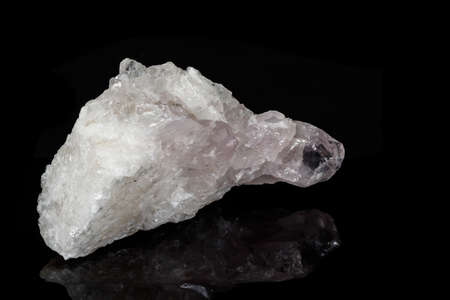 Macro mineral amethyst quartz stone on a black background close upの写真素材