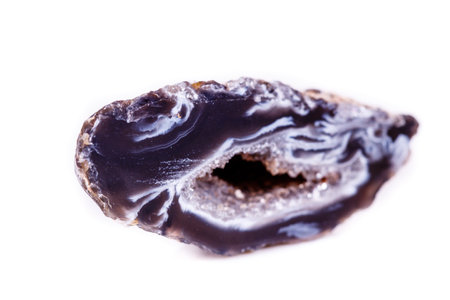 Macro mineral stone agate kidney gerbera on white background close upの写真素材