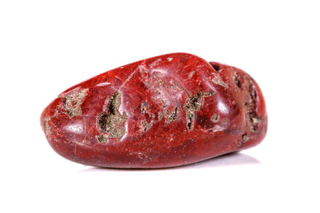 Macro mineral stone jasper on a white background close upの写真素材