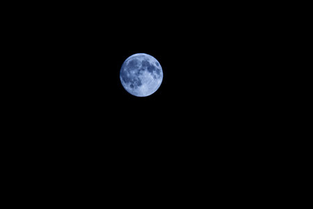 full moon, moon blue close up