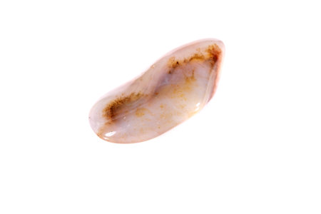 Macro mineral stone jasper on a white background close up