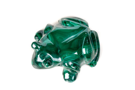 macro mineral stone toad from malachite