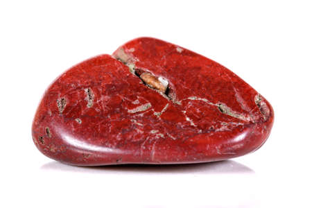 Macro mineral stone jasper on a white background close upの写真素材