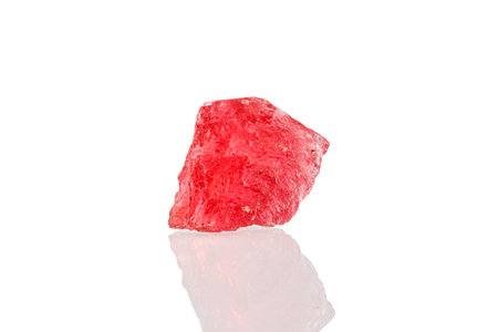 macro mineral stone spinel on a white background close-upの写真素材
