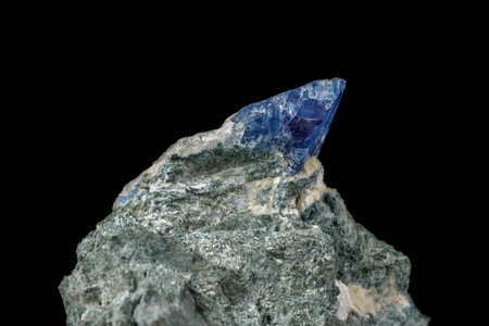 Macro mineral stone Bentorite on a black background close upの写真素材