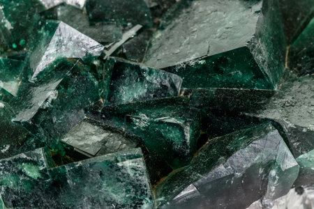 Macro mineral stone Fluorite white background close upの写真素材