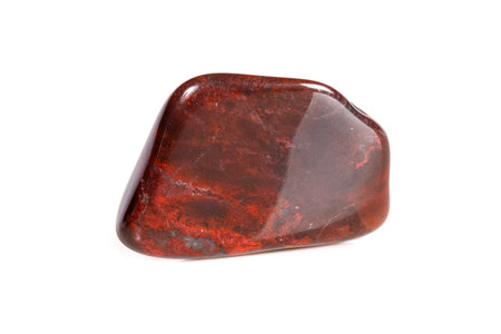 Macro mineral stone jasper on a white background close up