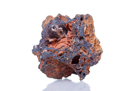 macro mineral stone Goethite on a white background close upの写真素材