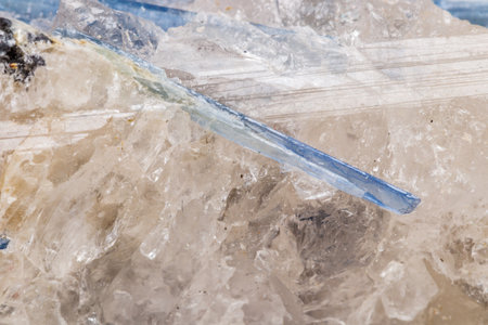 Macro mineral stone Kyanite a white background close upの写真素材