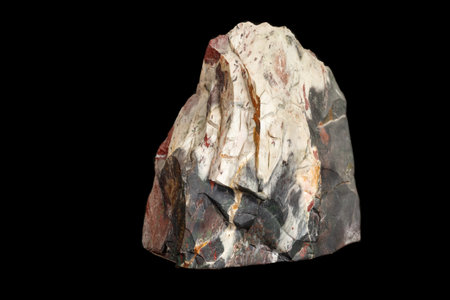 macro stone mineral jasper on black background close upの写真素材