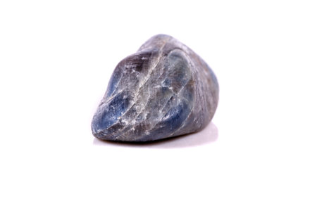 Macro mineral stone sapphire on white background close up