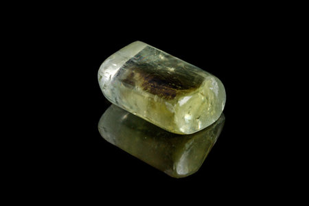 Macro mineral stone Gedanite black background close upの写真素材
