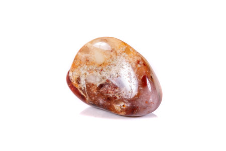 Macro mineral stone jasper on a white background close upの写真素材