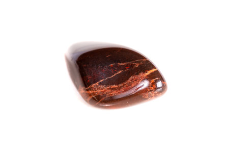 Macro mineral stone jasper on a white background close up