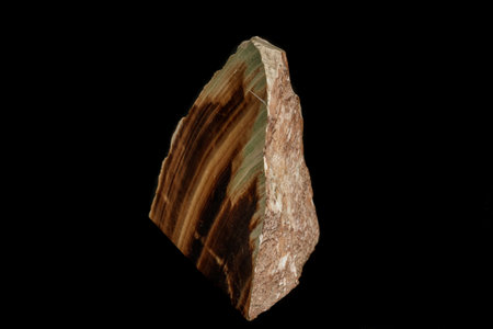 macro stone mineral marble Onyx on a black background close up