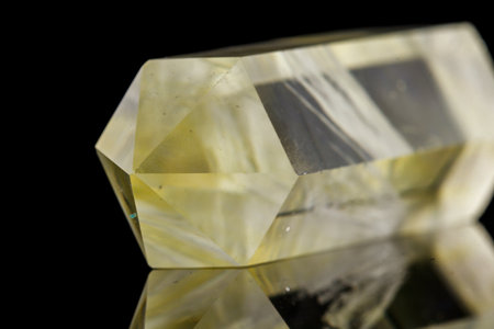 macro mineral stone yellow citrine