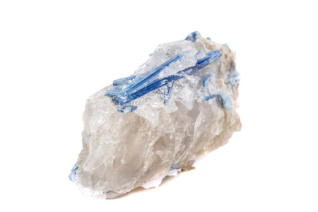 Macro mineral stone Kyanite a white background close upの写真素材