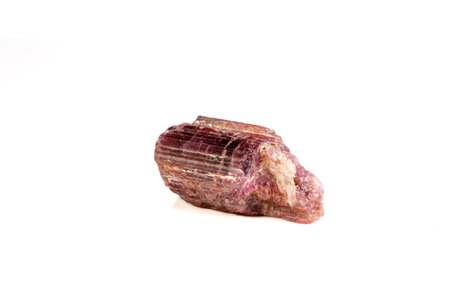 Macro mineral tourmaline stone on white background close upの写真素材
