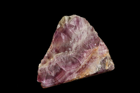 Macro stone mineral Fluorite on a black background close up