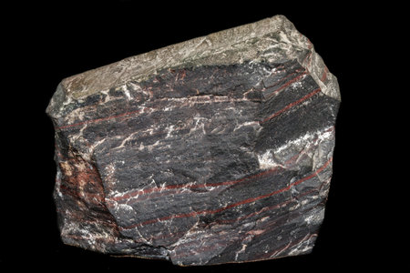 Macro stone Jespilit on a black background close upの写真素材