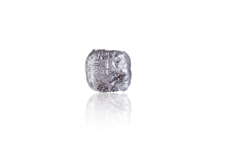 Macro mineral stone not polished diamond, on a white background, isolated on a transparent backgroundの写真素材