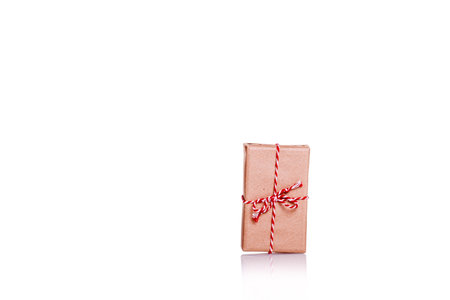 christmas gifts on white background close upの写真素材
