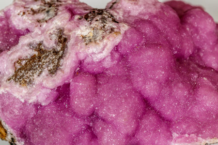 Macro stone cobalt calcite mineral on white background close upの写真素材