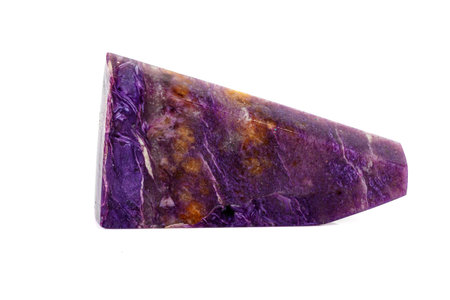 Macro stone Charoite mineral on white background close upの写真素材