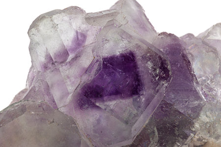 Macro mineral stone Fluorite crystal on a black background close-upの写真素材