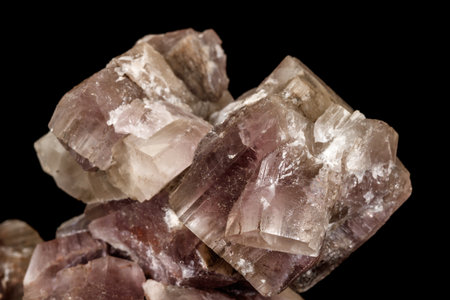 Macro stone Aragonite mineral on a black background close upの写真素材