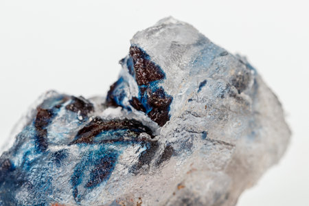 Macro stone Fluorite mineral on white background close upの写真素材