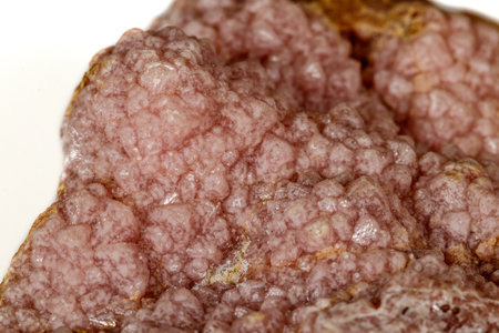 Macro stone cobalt calcite mineral on white background close upの写真素材