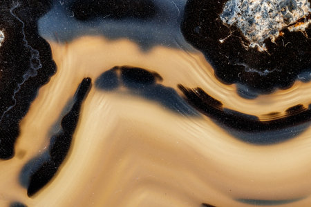Macro stone Agate mineral on white background close up