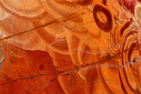 Macro stone Jasper mineral on white background close up