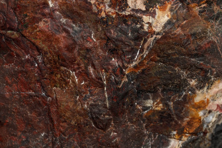 macro stone mineral jasper on black background close up