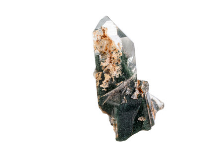 macro Axinite mineral stone on a white background close-upの写真素材