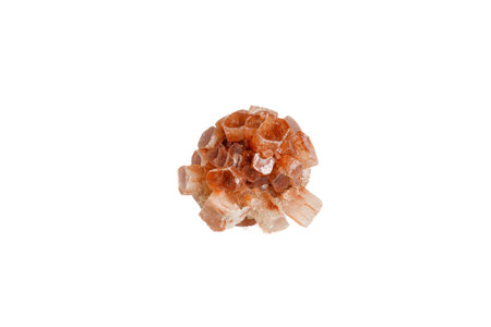 aragonite mineral stone macro on white background close upの写真素材