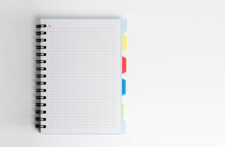 Checkered paper on white background close upの写真素材