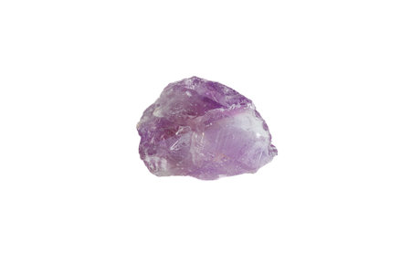 Amethyst mineral stone macro on white background close upの写真素材