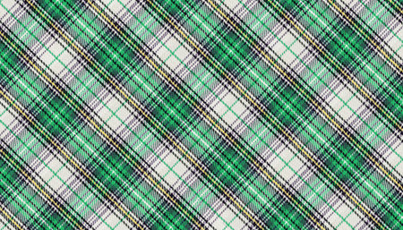 Vibrant green plaid pattern on a white base, inspired by traditional Scottish tartan. Ideal for...