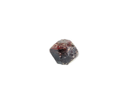 garnet mineral stone macro on white background close upの写真素材